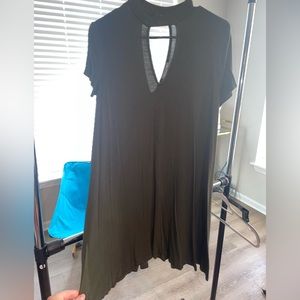 Dark Green Peep Hole Dress